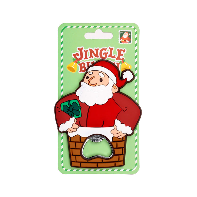 Jingle Bunch Christmas PVC Bottle Opener - festive design