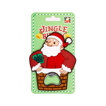 Jingle Bunch Christmas PVC Bottle Opener - festive design