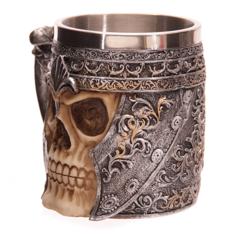 Decorative Skull Warrior Tankard side view