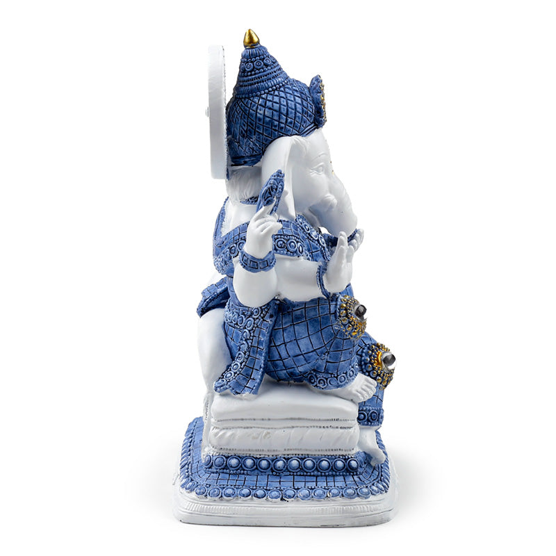 Calming presence of White & Blue Thai Buddha