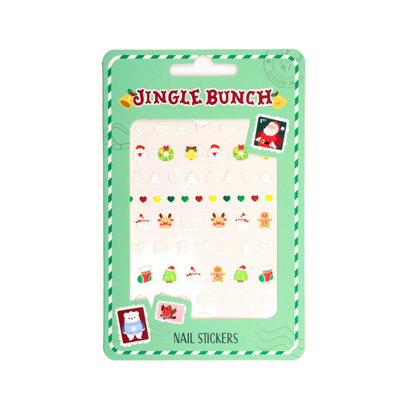 Jingle Bunch Christmas Nail Stickers - Festive Design 7