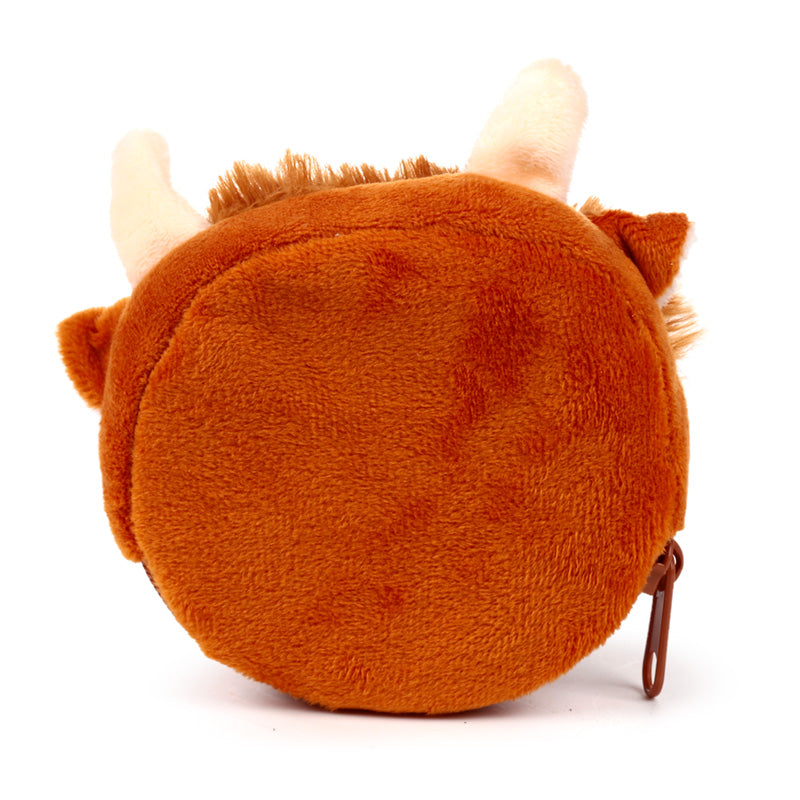Highland Coo Plush Change Purse Open