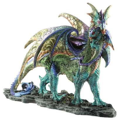 Close-up of Mother Dragon Fantasy Dragon Figurine details