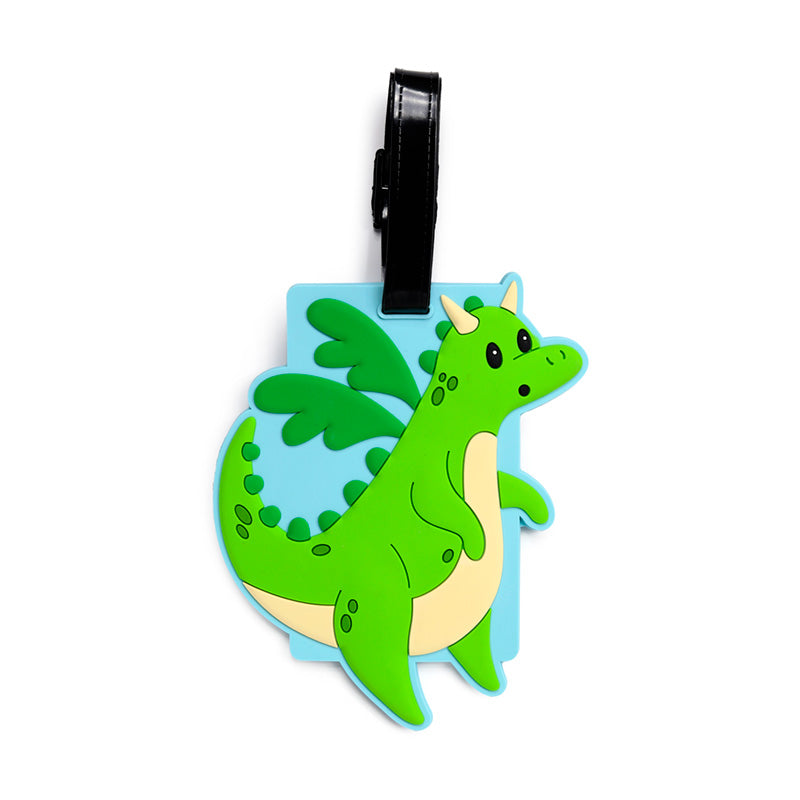 Knights and Dragons PVC Luggage Tag back view