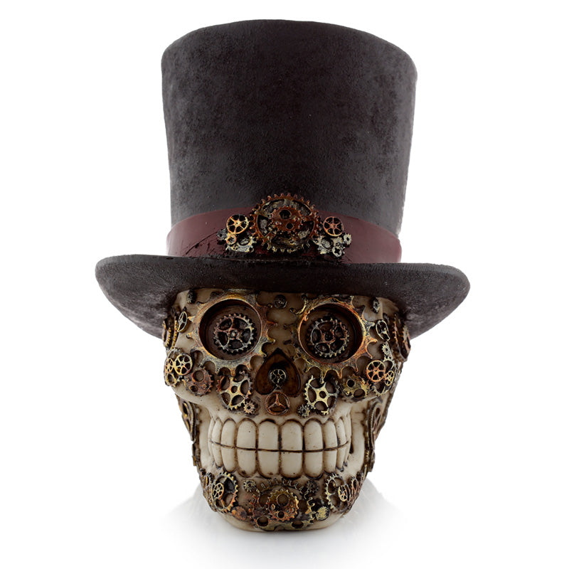 Close-up of Fantasy Steampunk Skull Ornament