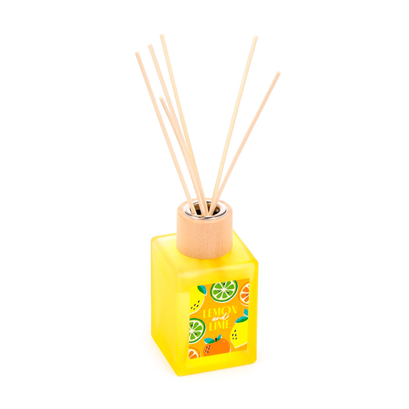 Reed Diffuser - Summer Fruits Lemon & Lime in glass bottle