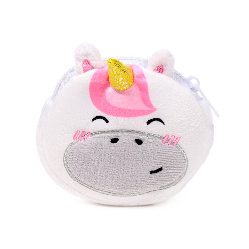 Adoramals Unicorn Plush Change Purse - Soft Plush Material
