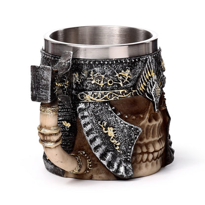 Armoured Skull Tankard Ideal for Home Decor