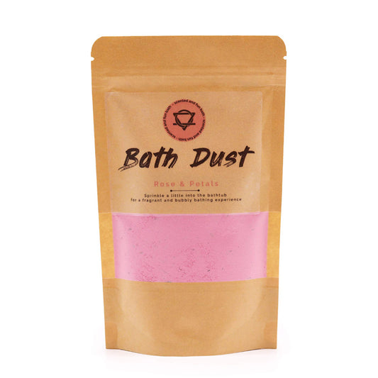 Handmade Bath Dust - Rose with natural ingredients and rose petals