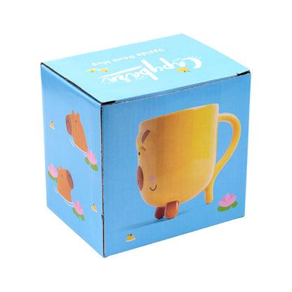 Upside Down Capybara Mug in a gift box