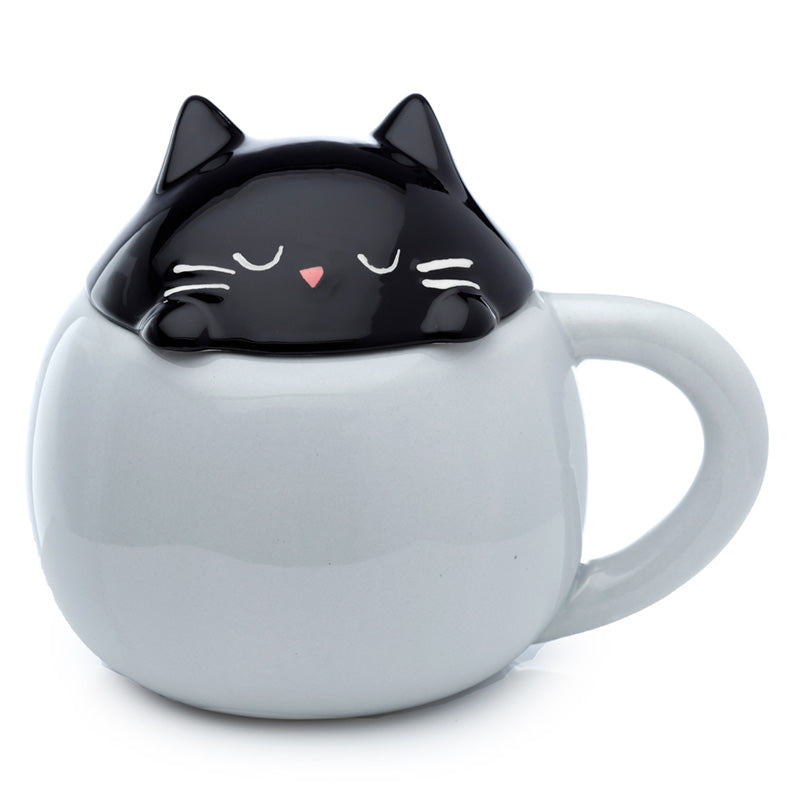Feline Fine Cat Peeping Lid Ceramic Mug