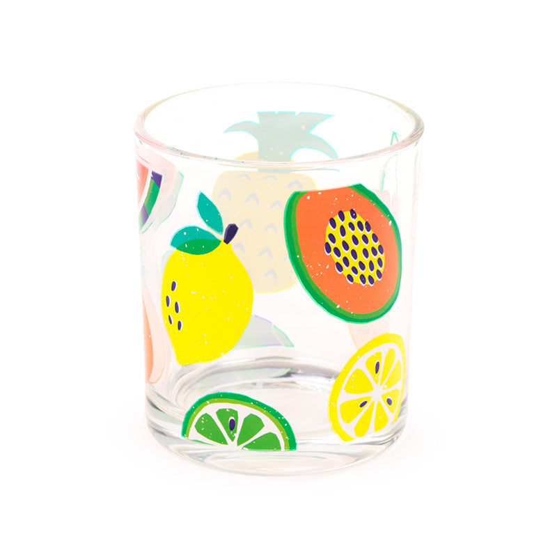 Stylish glass tumblers for cocktails and juices