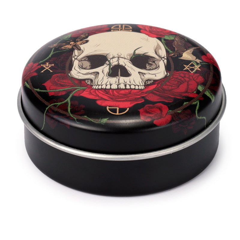 Artistic design of Skulls and Roses Lip Balm