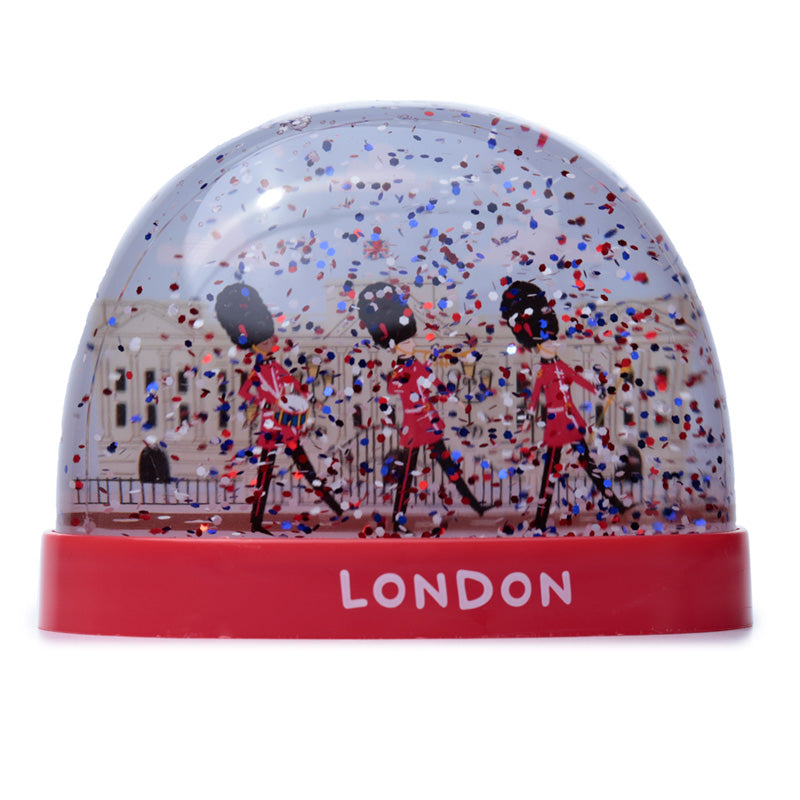 Large Snow Globe with London Icons Guardsmen