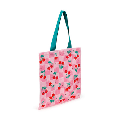 Open design of Cherry Tote Shopping Bag