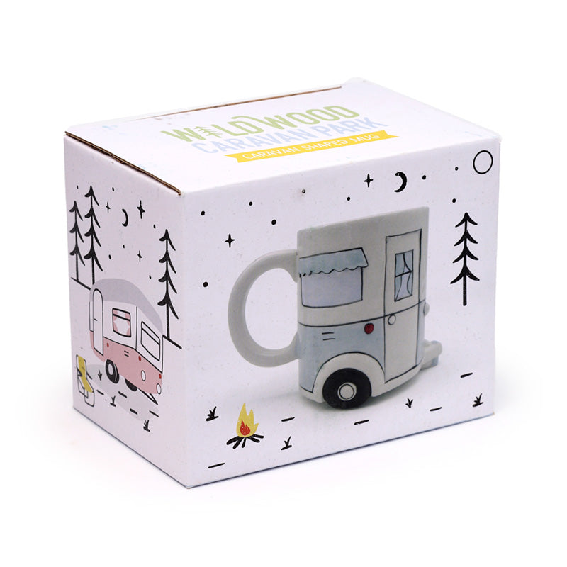 Close-up of Home Is Where You Park It caravan mug