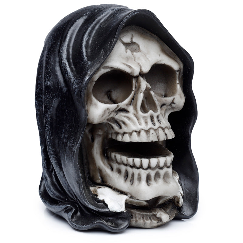 Reaper Skull Head Ornament displayed on a shelf