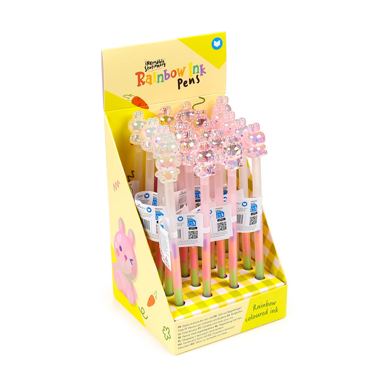 Rainbow Ink Pen with Springtime Bunny Rabbit design