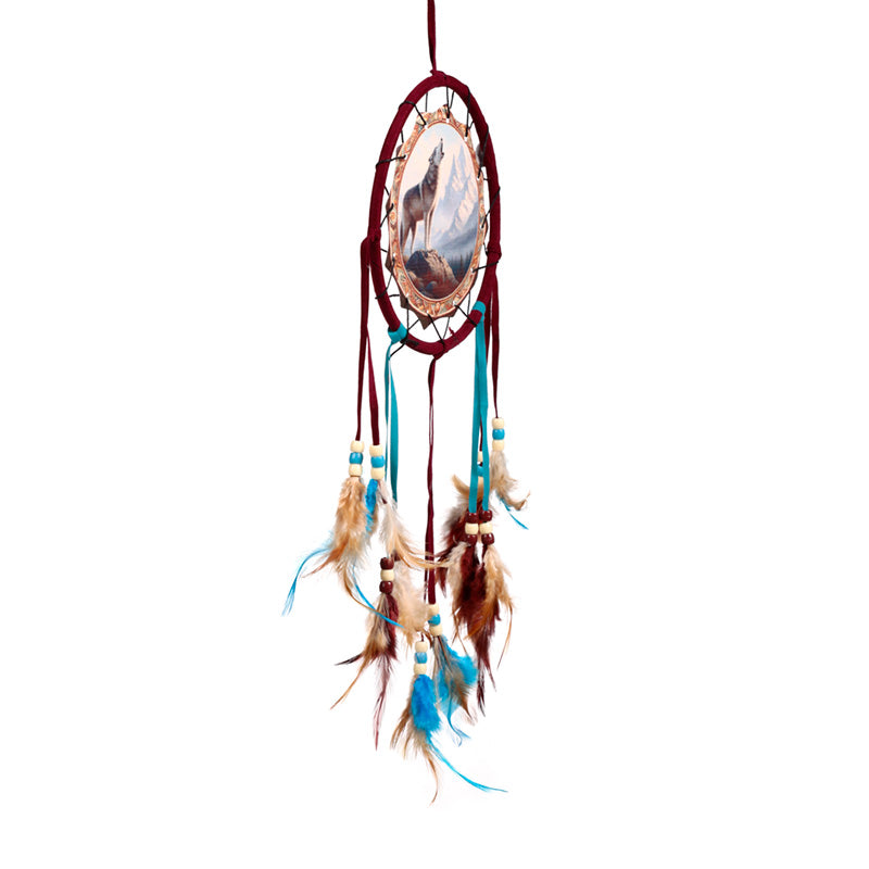 Decorative Small Mountain Wolf Dreamcatcher