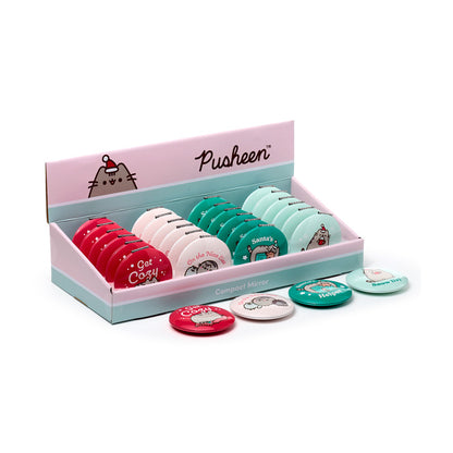 Pusheen the Cat Christmas Compact Mirror front view