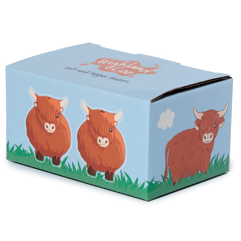 Unique Highland Cow Salt & Pepper Shakers