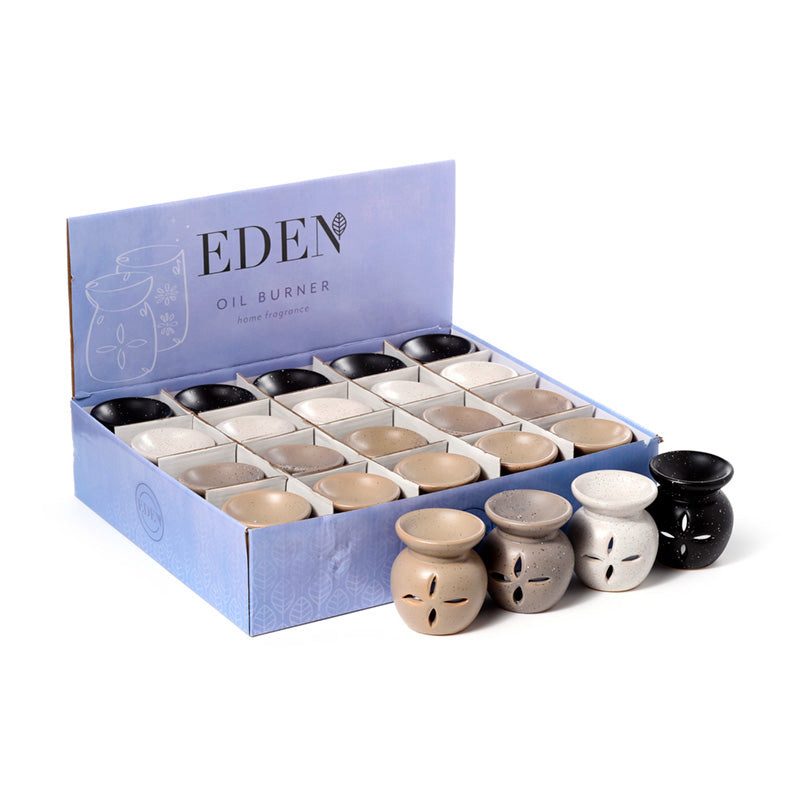 Ceramic Small Oil Burner in Eden Stone Effect