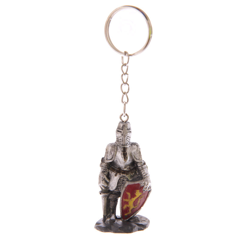 Medieval Knight Novelty Keyring on display
