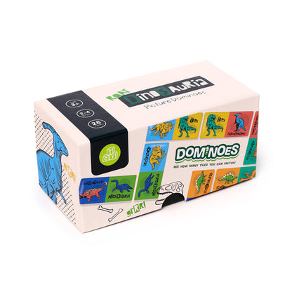 Kids Dominoes Set - Dinosauria featuring vibrant dinosaur designs