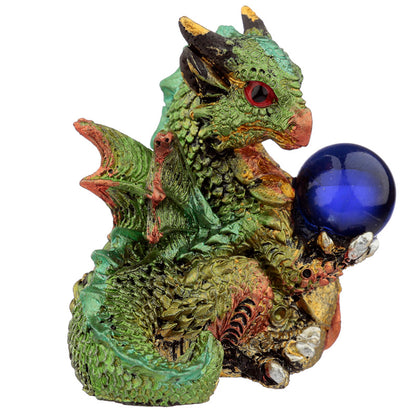All Seeing Orb Elements Dragon Figurine in vibrant colours