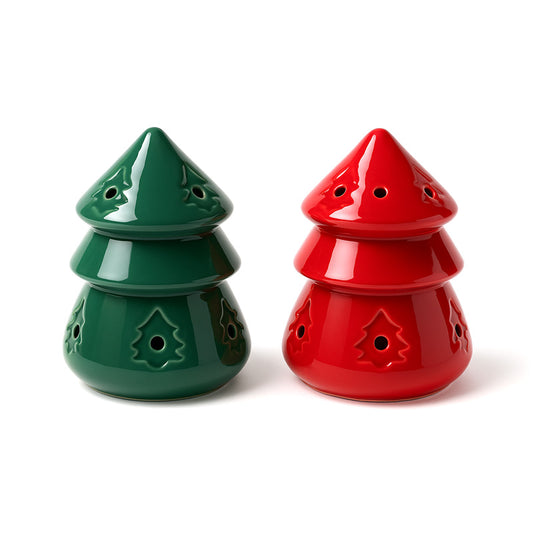 Ceramic Oil Burner with Christmas Tree design