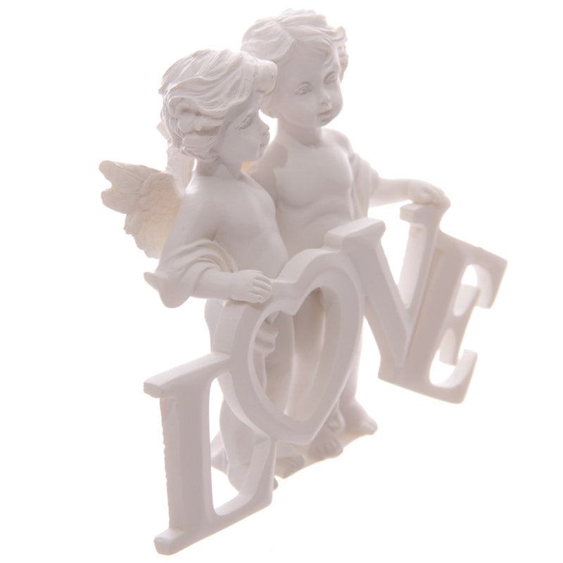 Charming cherub couple gift for anniversaries