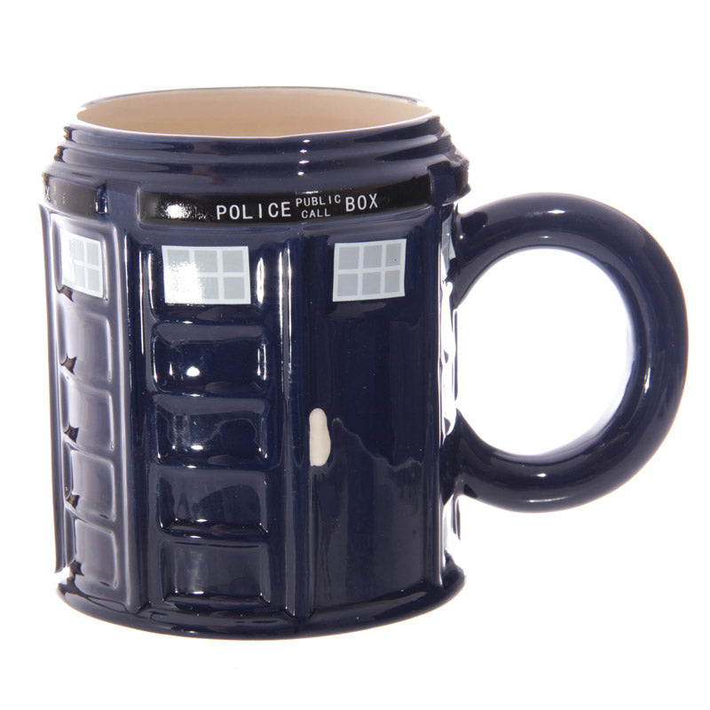 Close-up of Round Police Box Novelty Mug