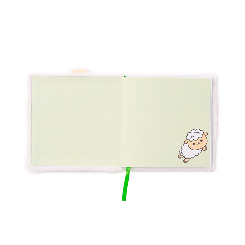Close-up of Adoramals Sheep Plush Notebook cover