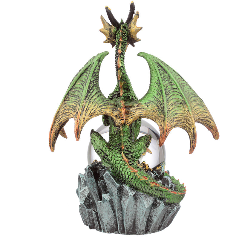 Magical snow globe with dragon