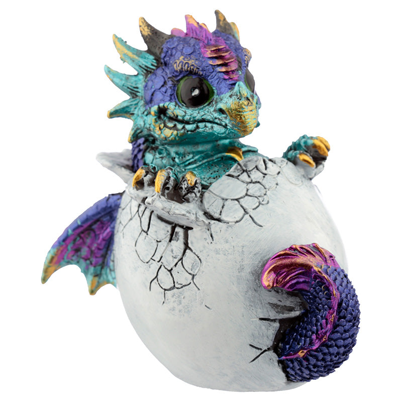Close-up of Hatching Egg Elements Dragon Figurine