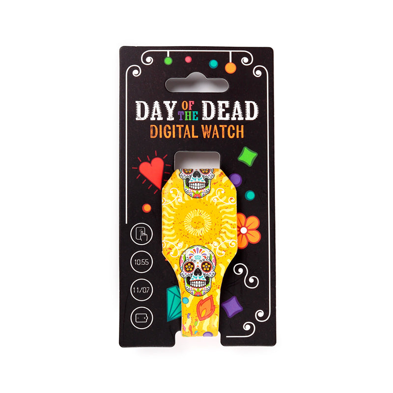 Day of the Dead Silicone Digital Watch - Back View