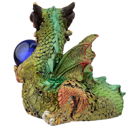 All Seeing Orb Elements Dragon Figurine on a shelf