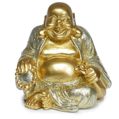 Decorative Mini Lucky Glitter Chinese Laughing Buddha