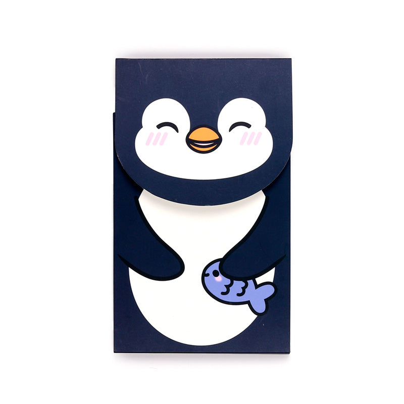 Close-up of Adoramals Penguin Memo Pad design