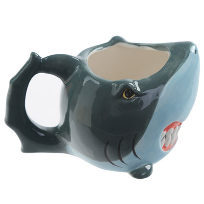 Shark mug in kitchen setting