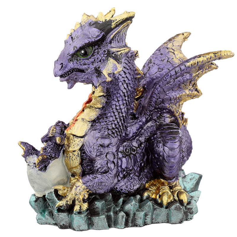 Collectible Mother and Hatching Baby Dragon Figurine