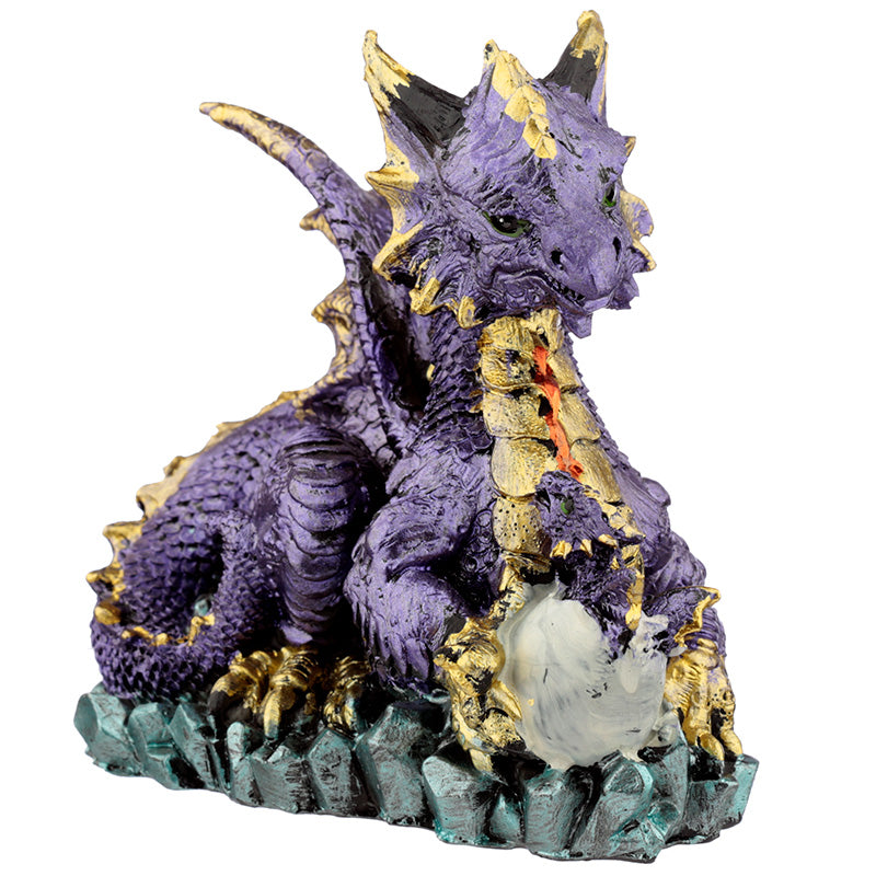 Fantasy decor with Mother and Baby Dragon Figurine