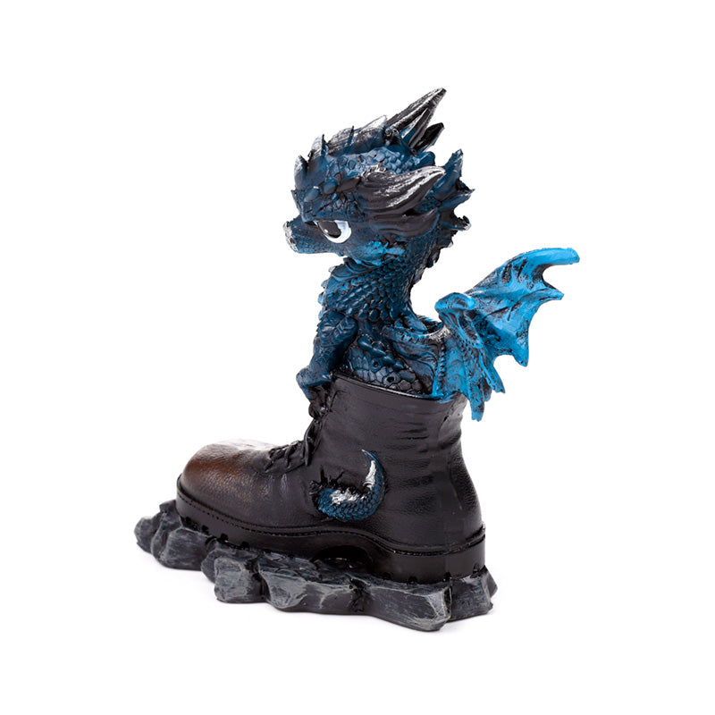 Adorable Baby Dragon in weathered boot