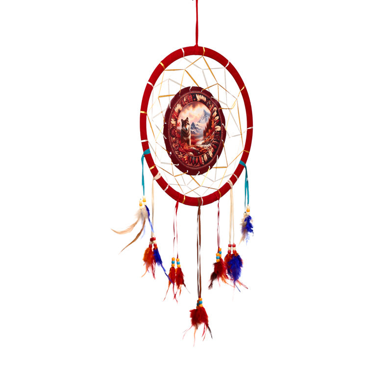 Beautifully crafted Medium Autumnal Wolf Dreamcatcher