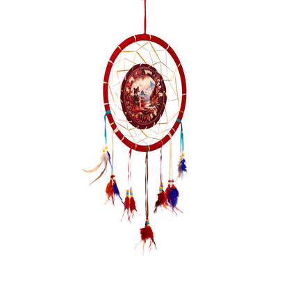 Beautifully crafted Medium Autumnal Wolf Dreamcatcher
