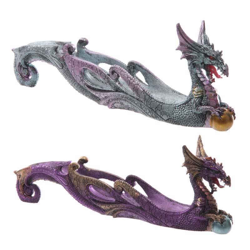 Celtic Scroll Dark Legends Dragon Ashcatcher front view
