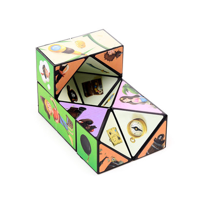 Jolly Rogers Pirate Puzzle Cube Toy - Displayed on Shelf