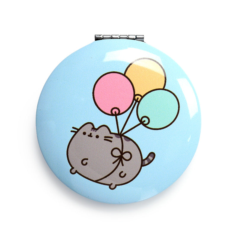 Pusheen the Cat Compact Mirror with floral decor