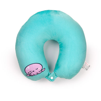 Wendy the Octopus travel pillow in use
