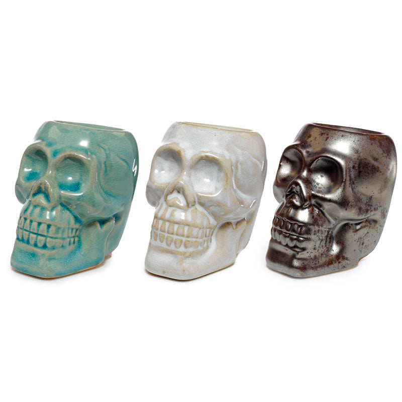 Mini Ceramic Skull Oil Burner